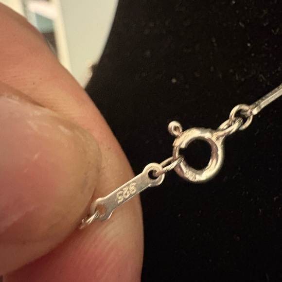 Tiffany & Co Elsa Peretti 925 Sterling  Silver Open Teardrop Necklace - Picture 7 of 11